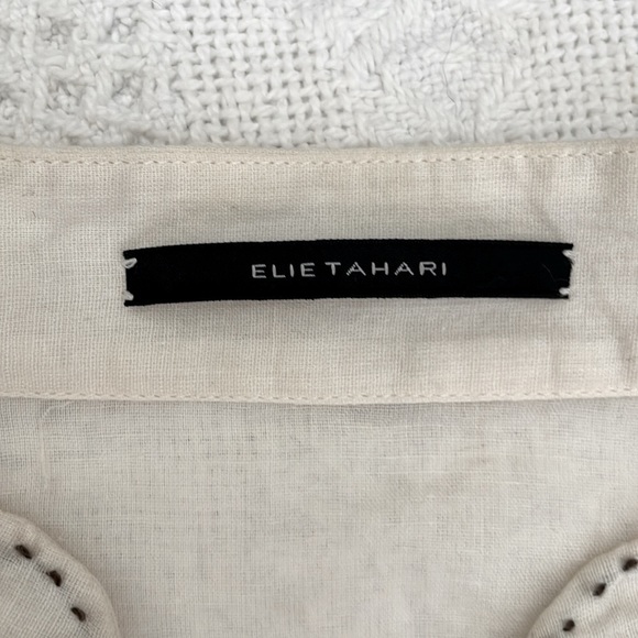 Elie Tahari Vintage Beaded Button Down Shirt Long Sleeve Size Small - Picture 5 of 8